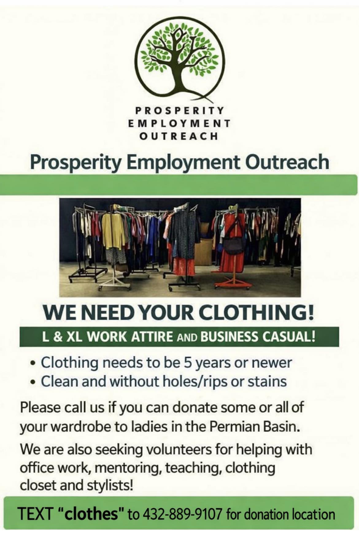 Prosperity Employment Outreach- Midland/Odessa Facebook ad: We are an employment nonprofit in West Texas…