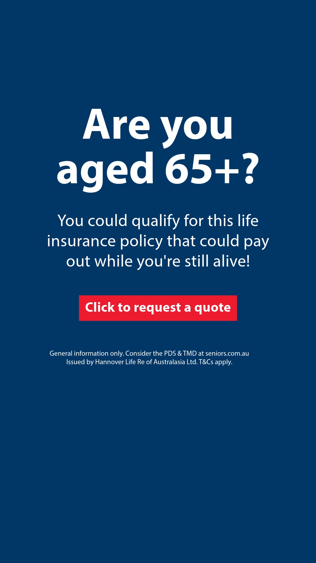 Australian Seniors Insurance Agency Facebook ad