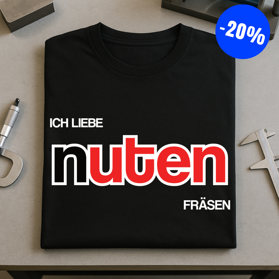 Zerspanercrew.de Facebook ad: Nuten Fräsen - Premium T-Shirt