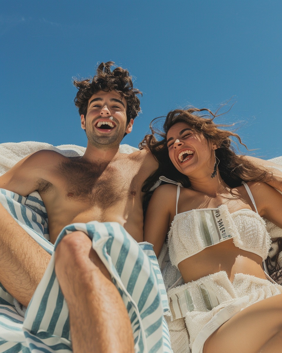 Sovereign Towels Facebook ad: Sand-free, quick-dry towels with a Hamptons calm.