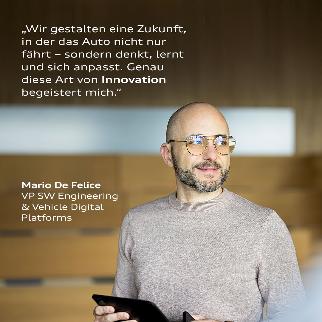 Audi Careers Facebook ad: Unsere Vision: Software-getriebene Fahrzeuge, die sich…