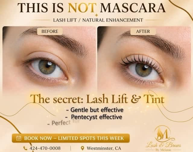 Melanie lashnbrows Facebook ad: Wake Up Beautiful