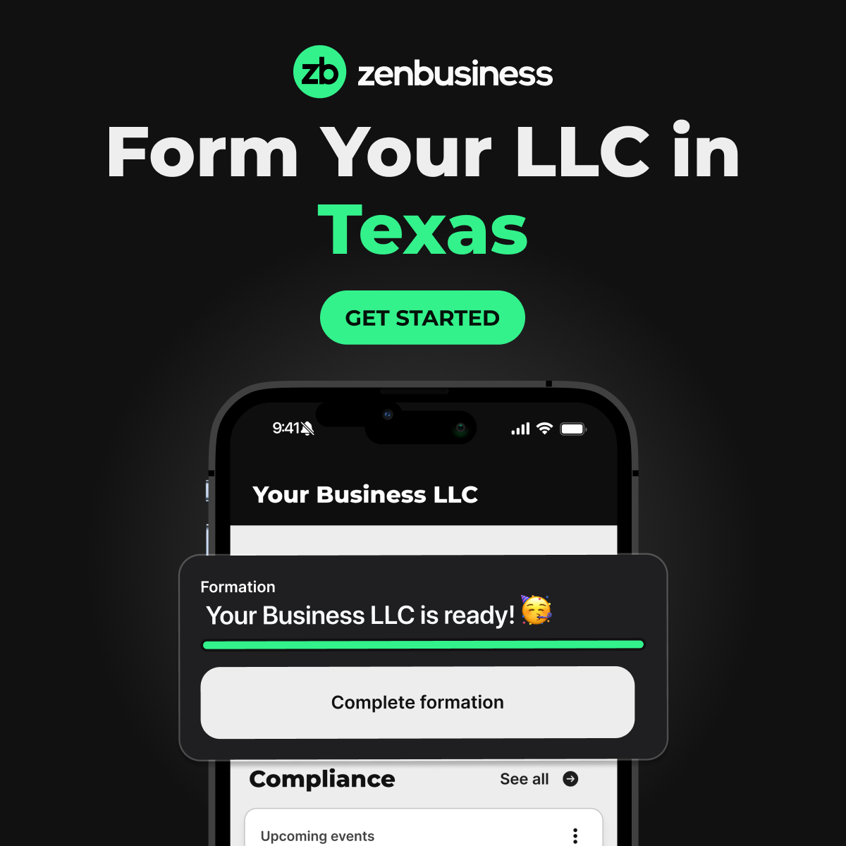 ZenBusiness Facebook ad