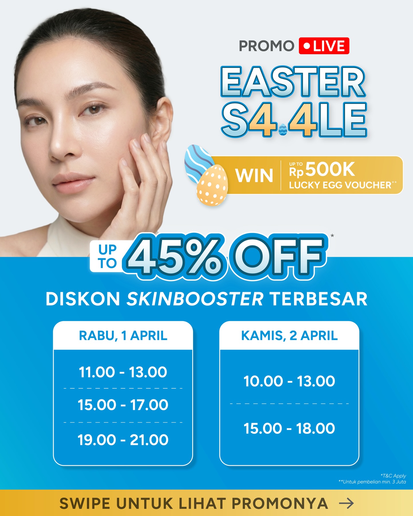 Skinplus by Euromedica Group Facebook ad: PROMO LIVE EASTER S4.4LE!