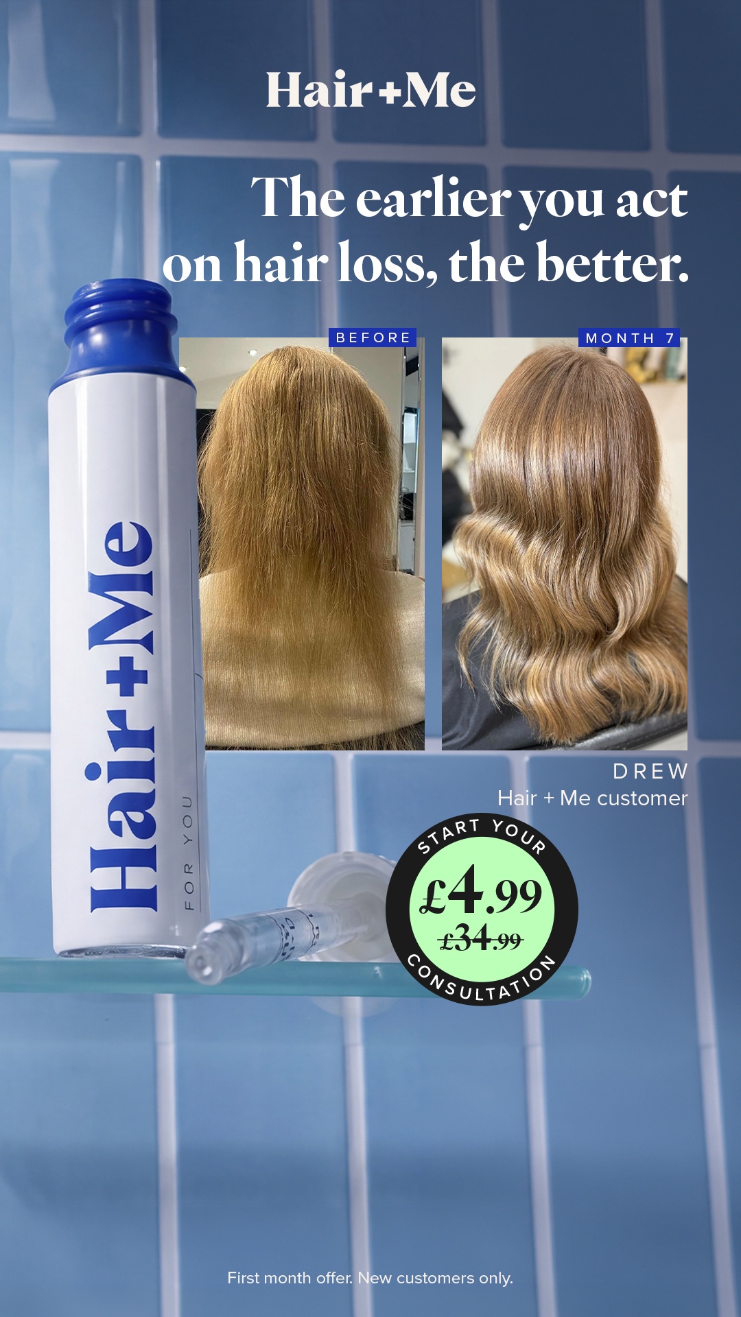Hair + Me Facebook ad: Get growing for just £4.99