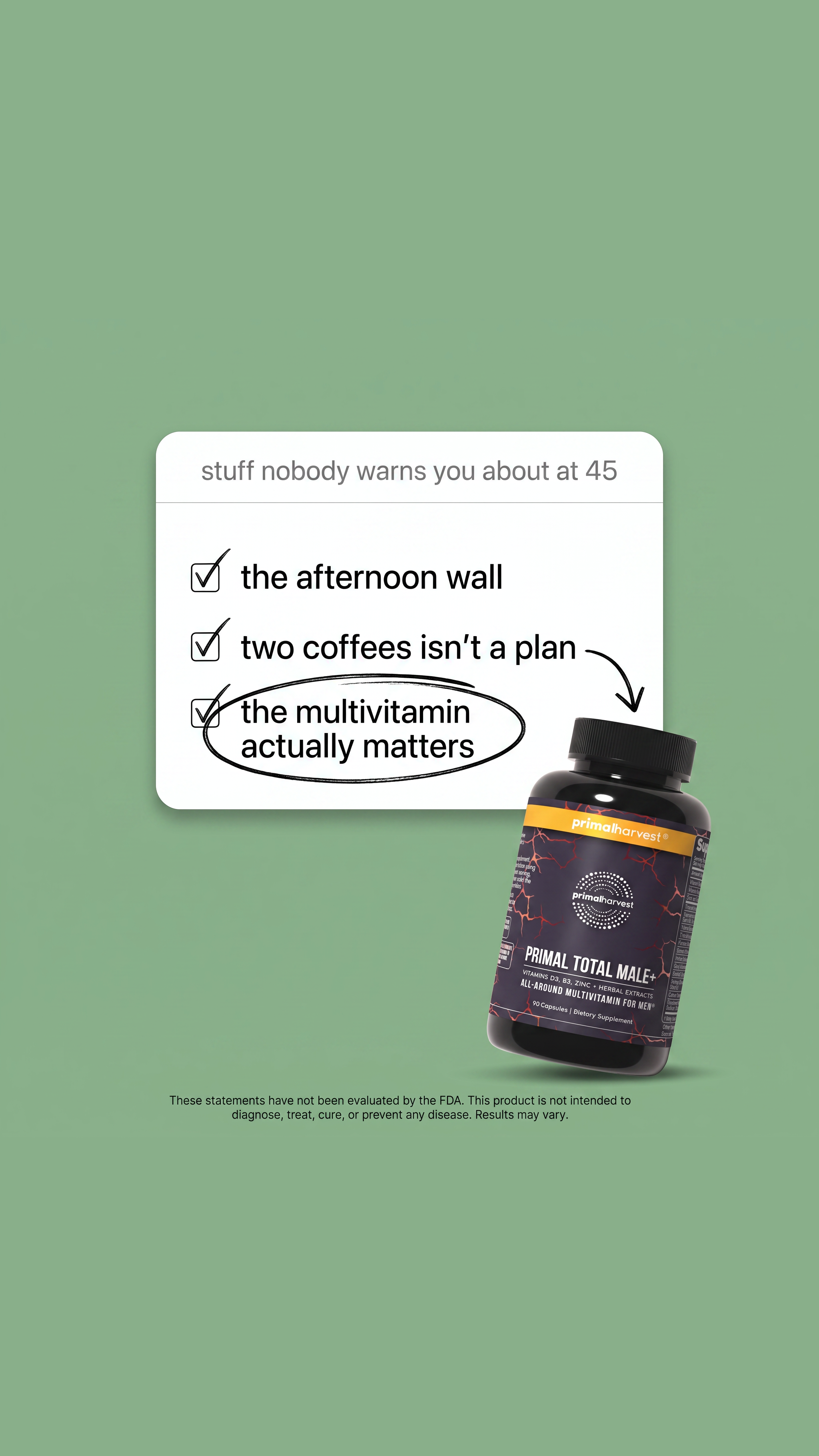 Primal Harvest Facebook ad: Support Healthy Hormone Levels
