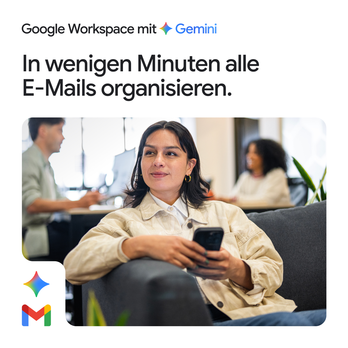 Google Workspace Facebook ad: Schluss mit dem Chaos im Posteingang: Mit KI…