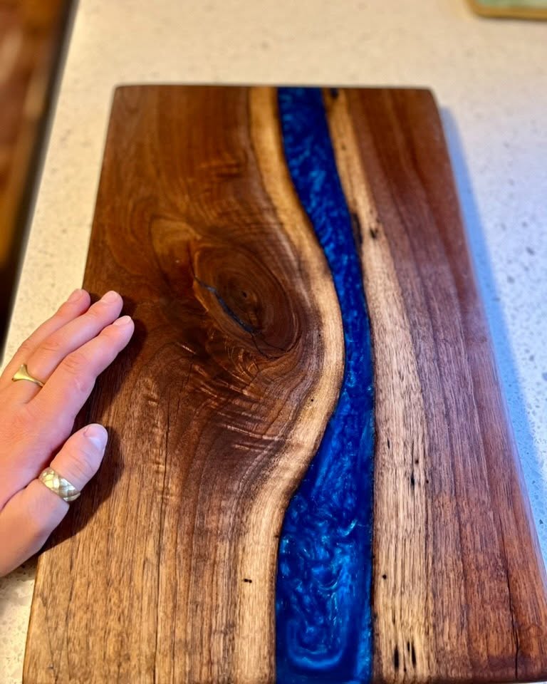 Sarah Miller Facebook ad: Epoxy Tables! Colorado Grown Live Edge with AWSOME Epoxy!