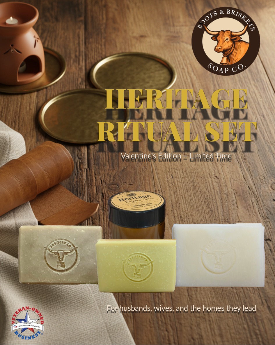 Boots & Briskets Soap Co., LLC Facebook ad: My wife and I started Boots & Briskets…