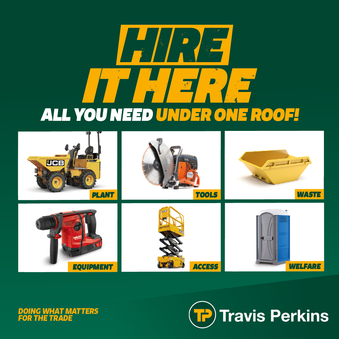 Travis Perkins Facebook ad: Tool & Equipment Hire at Travis Perkins