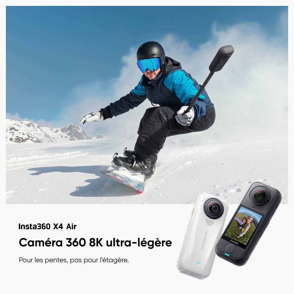 Insta360 Facebook ad: Insta360 X4 Air: Voyagez léger, filmez en 8K