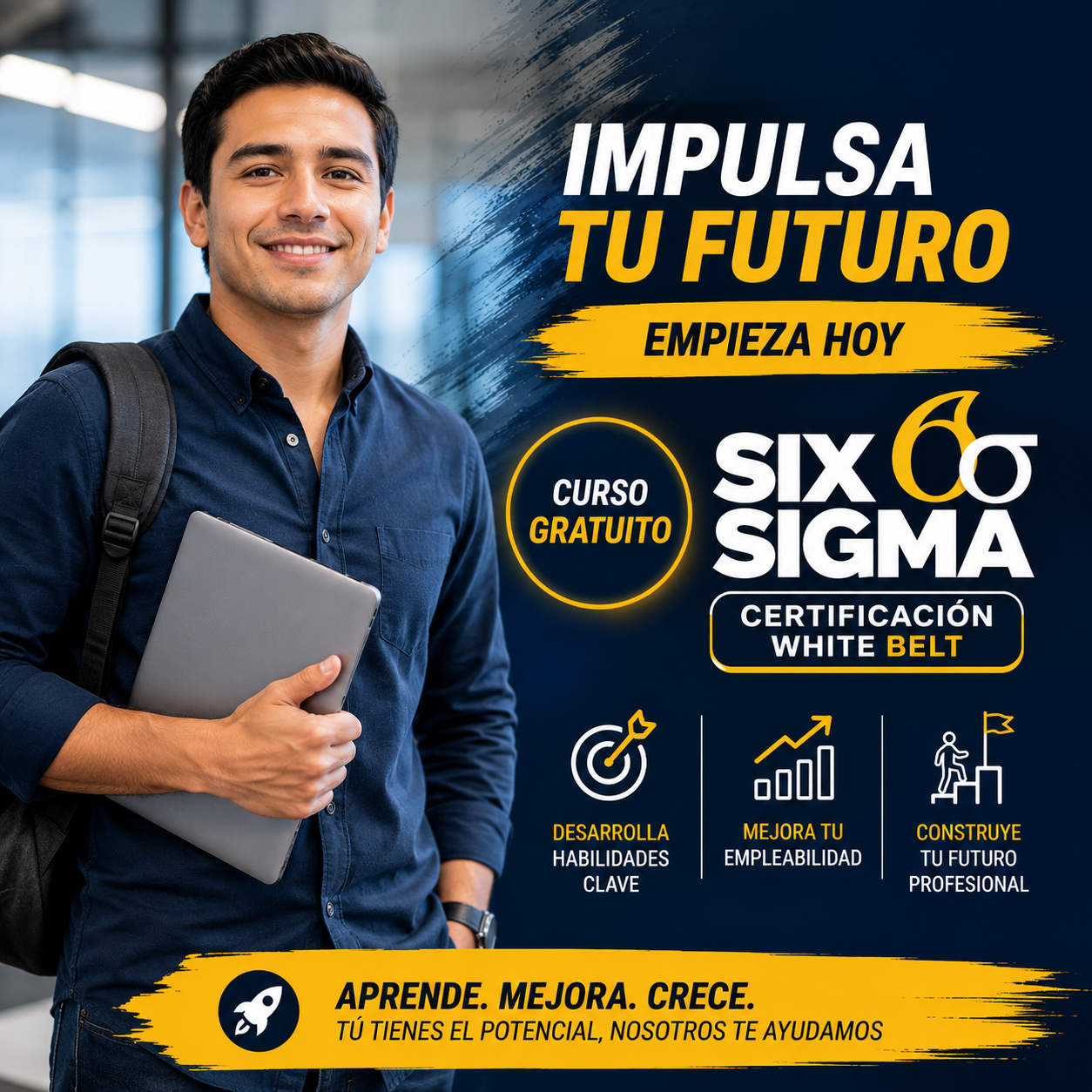 Más Productividad Facebook ad: Curso GRATIS de Six Sigma, ¡Inscríbete!