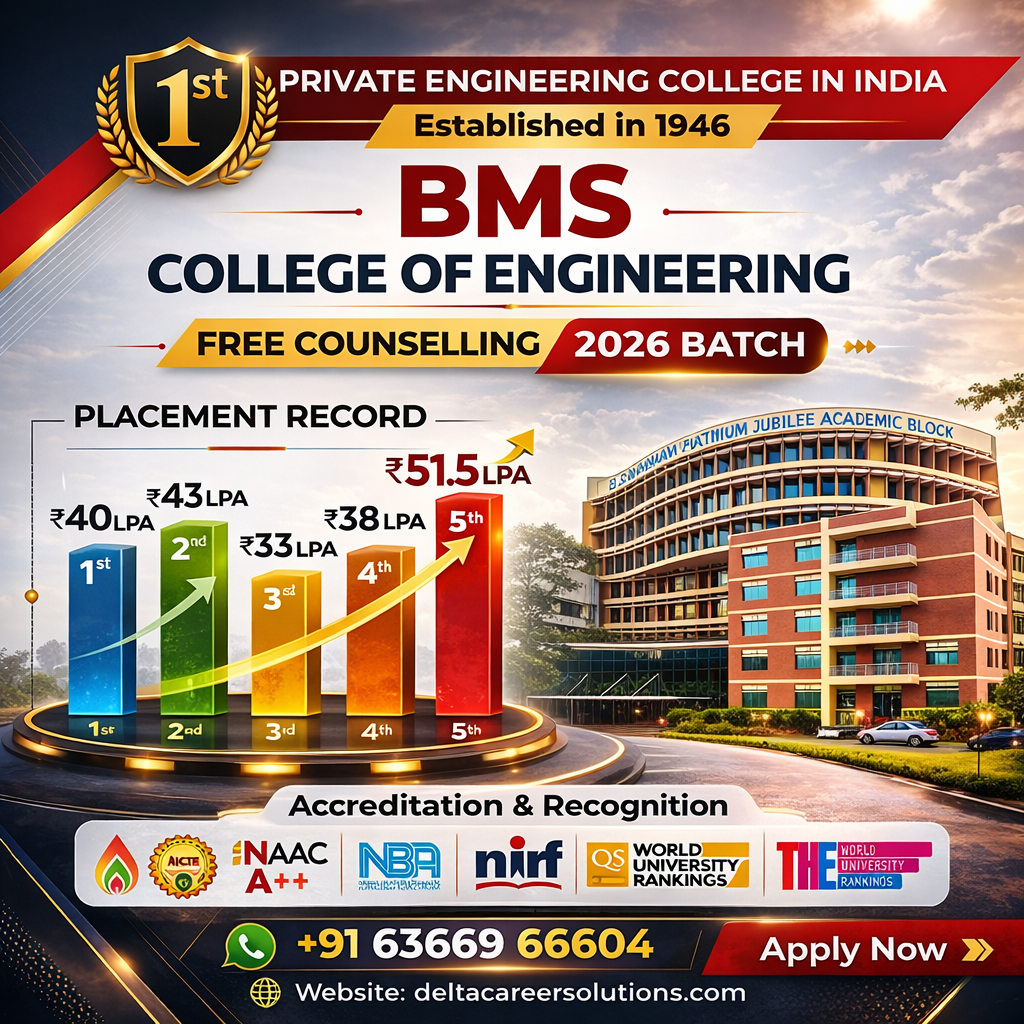 Delta Career Solutions Facebook ad: BMSCE Admission 2026 Open