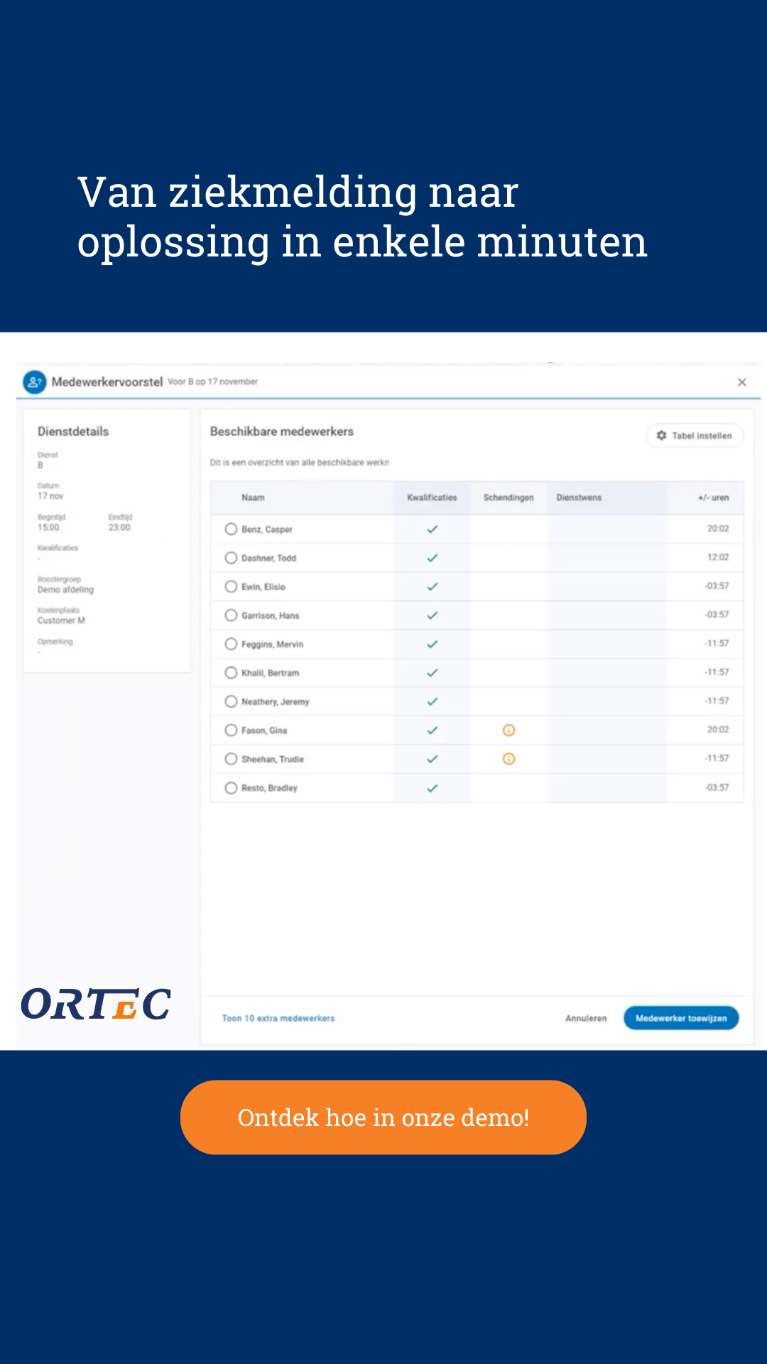 ORTEC Workforce Management Facebook ad from Feb 26, 2026