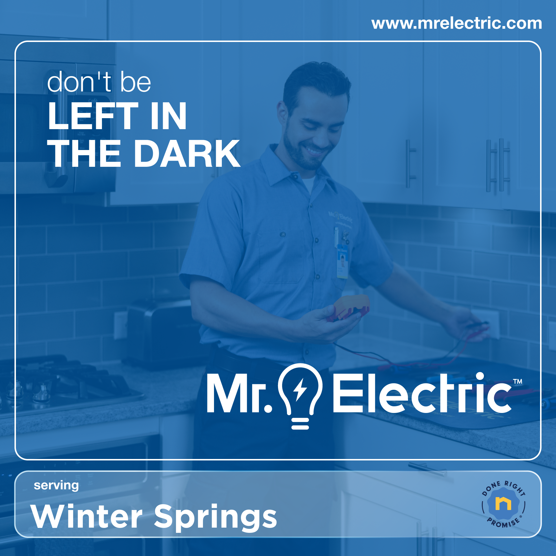 Mr Electric of Winter Park Facebook ad: Mr. Electric Does It Right