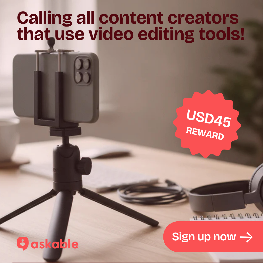 Askable Facebook ad: Get Paid to Share Your Editing Experience!