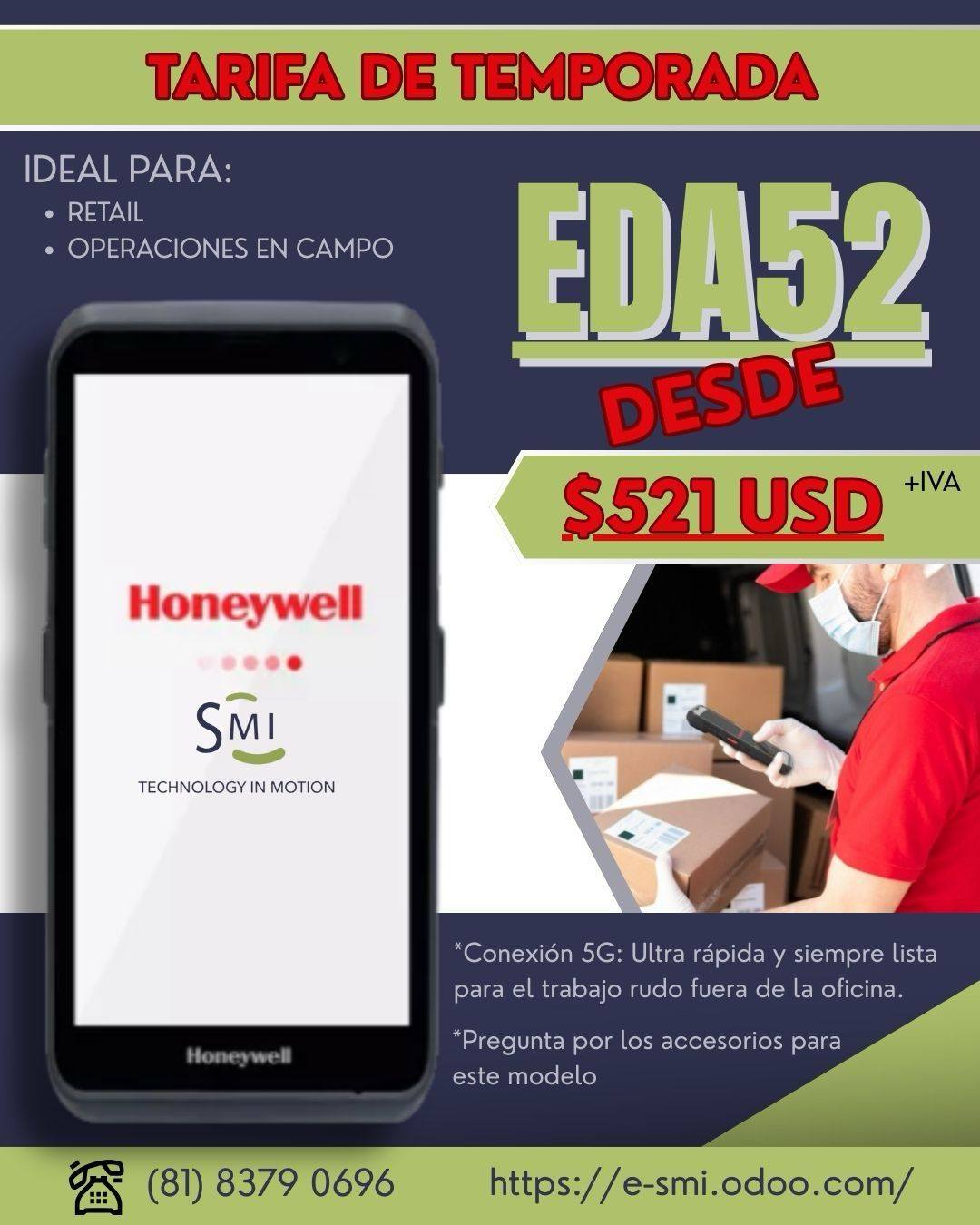 Vega Marq Dan Facebook ad: ¡Eficiencia garantizada con Honeywell EDA52!