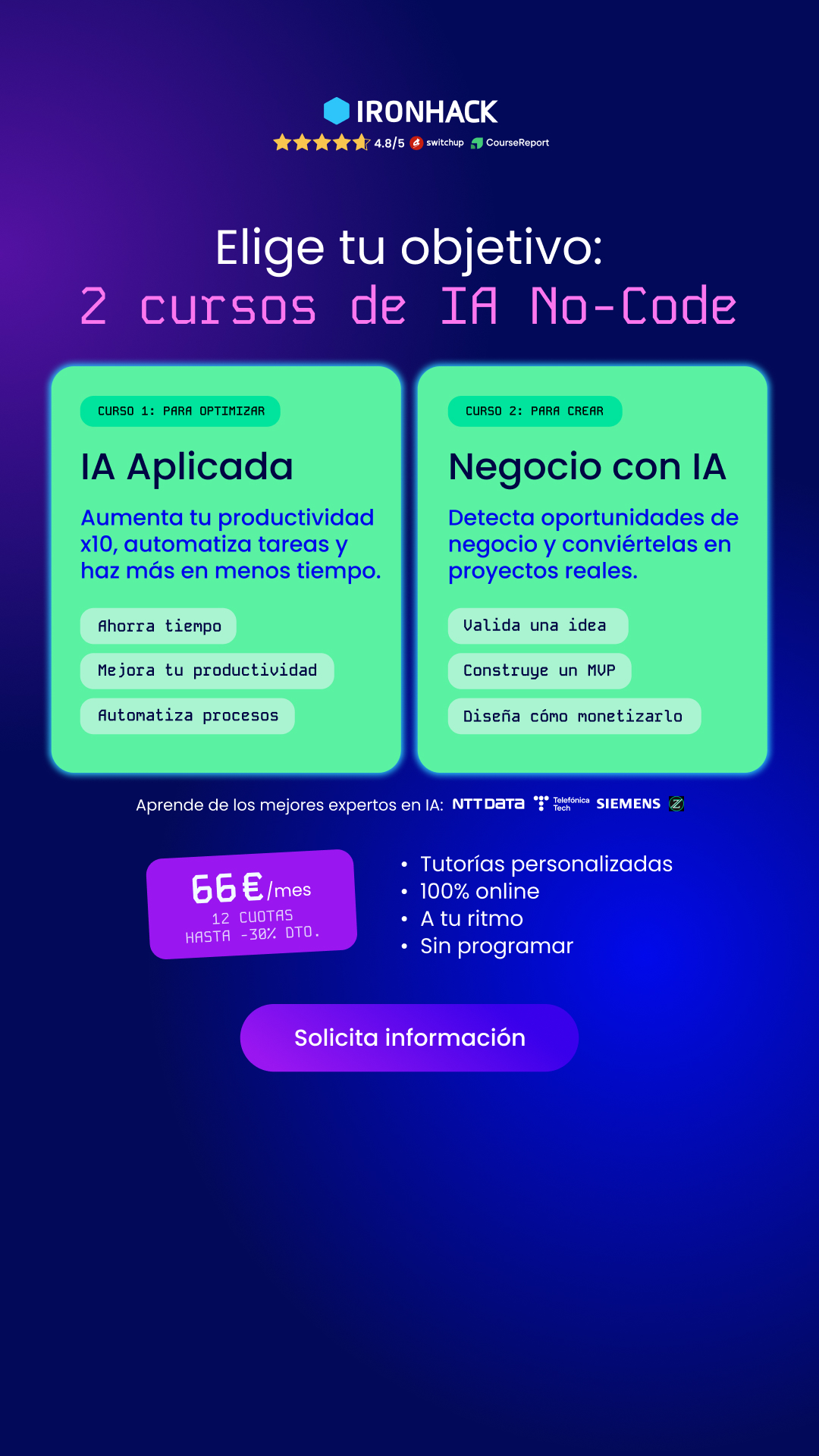 Ironhack Facebook ad: Activa tu acceso ahora