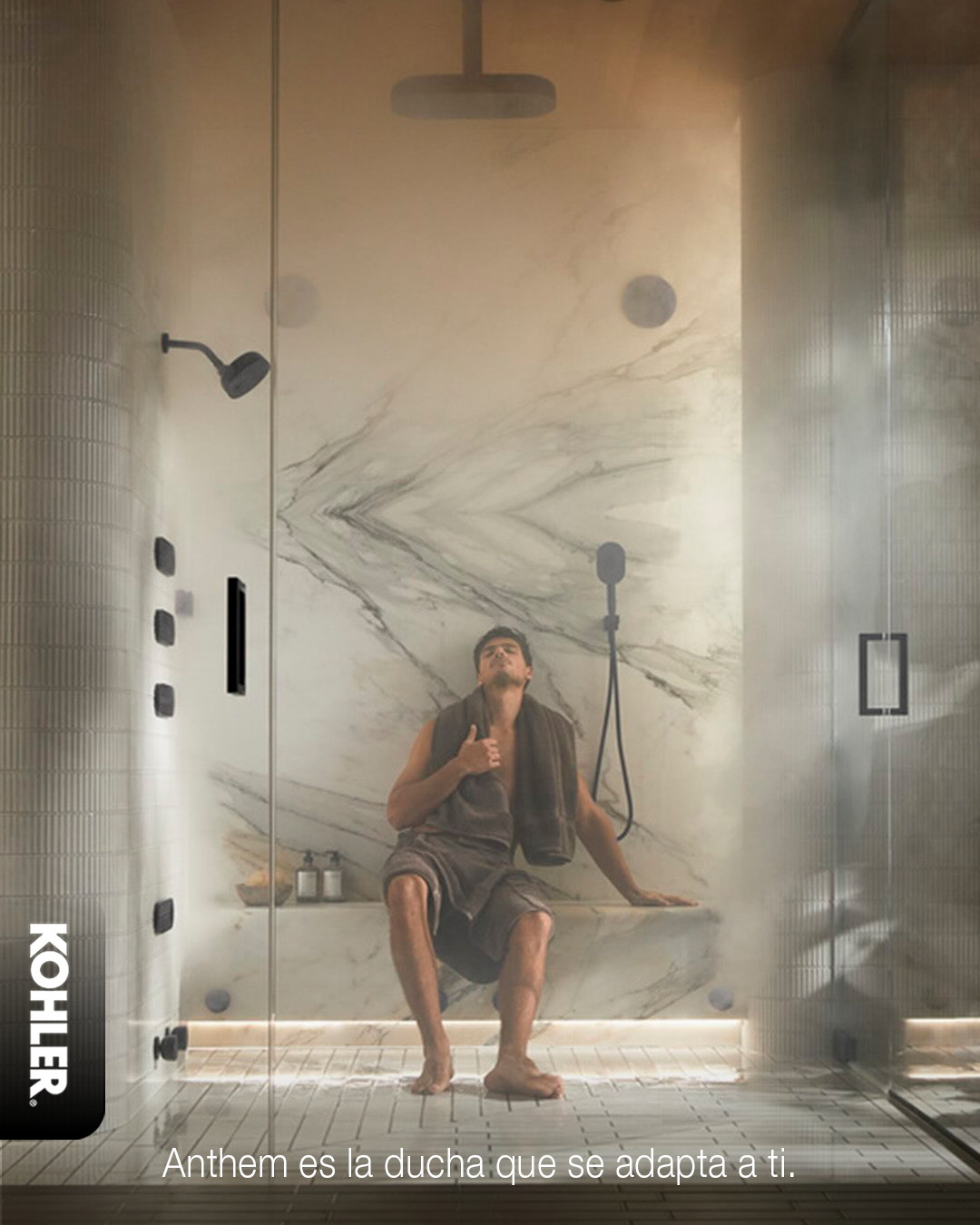 Kohler Latin America Facebook ad: Con Anthem, personaliza temperatura, flujo y duración para…