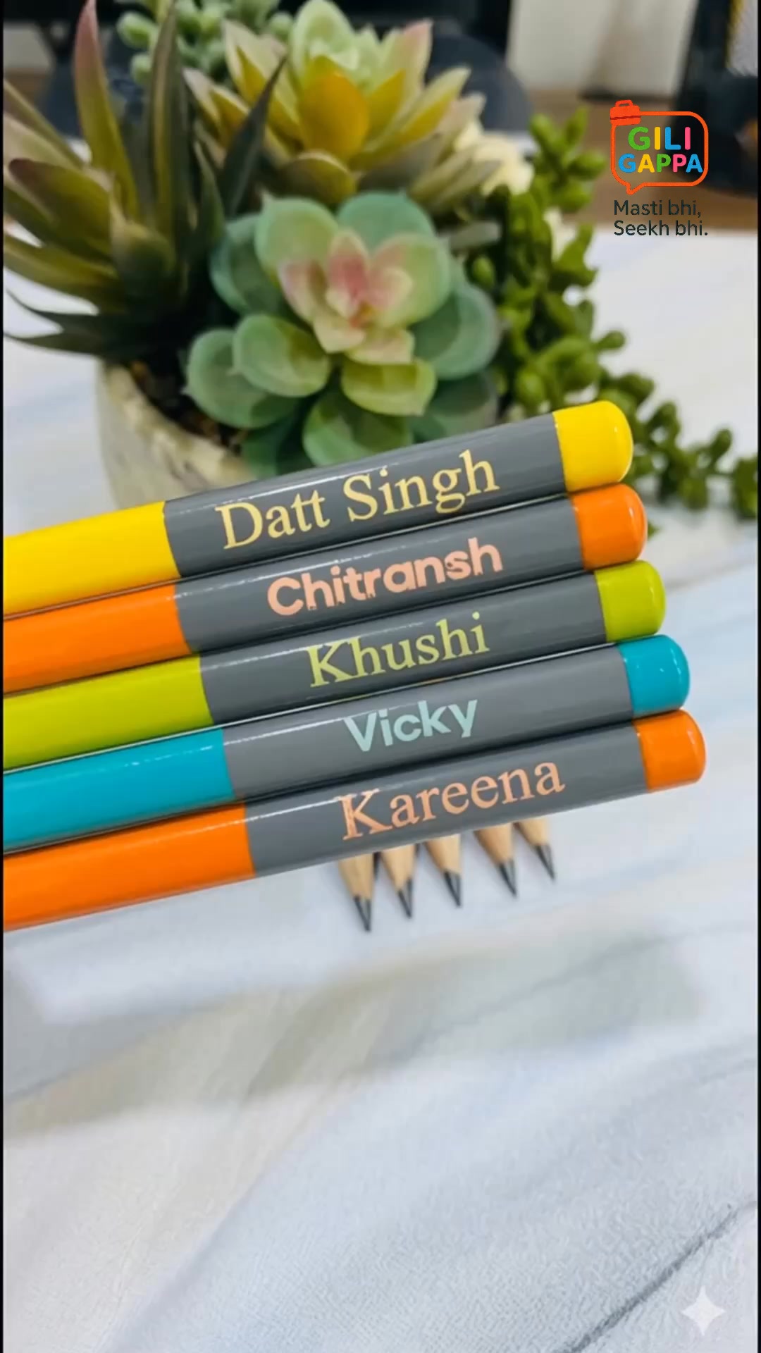 Giligappa Facebook ad: Personalized Name Pencils