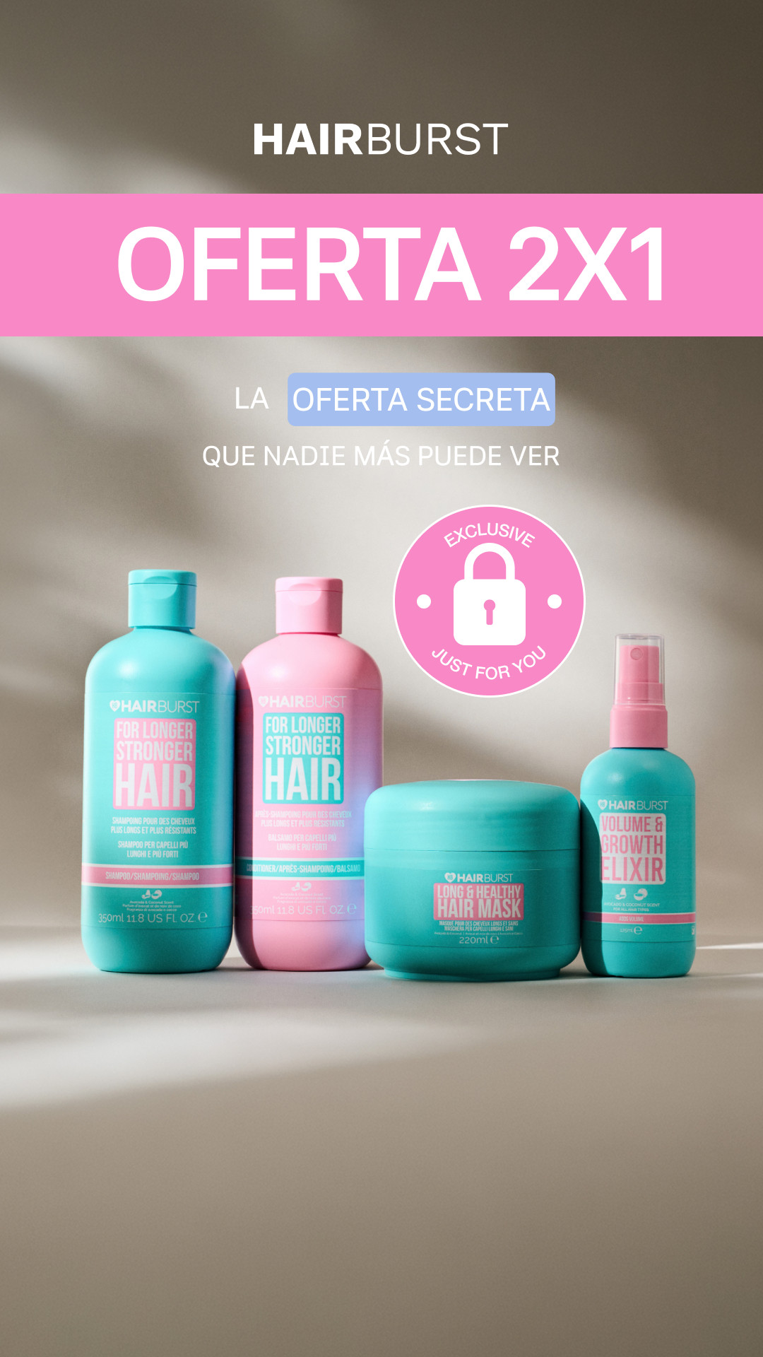Hairburst España Facebook ad