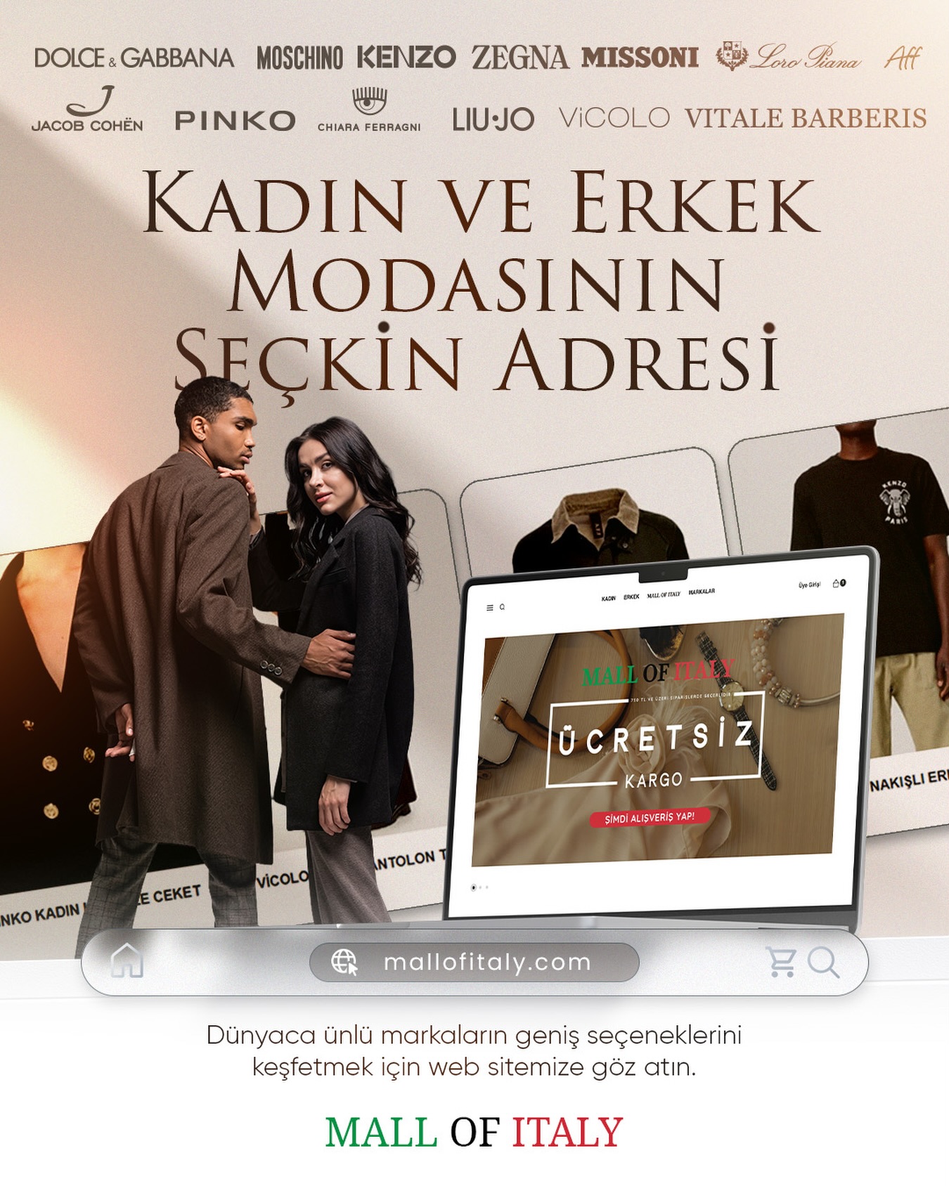 Mall Of Italy Facebook ad: Seçkin markalar ve şık bir alışveriş deneyimiyle geniş…