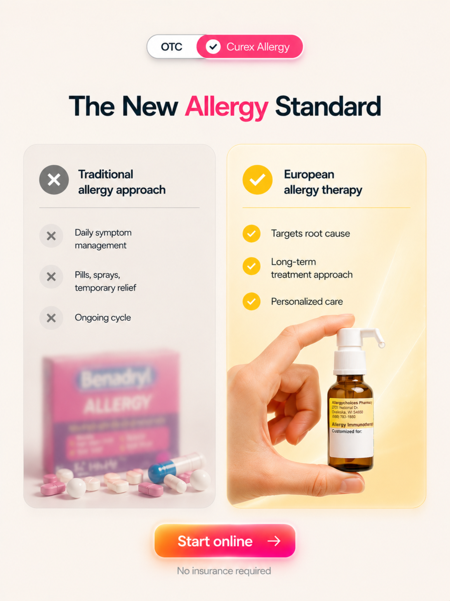 Curex Allergy Facebook ad
