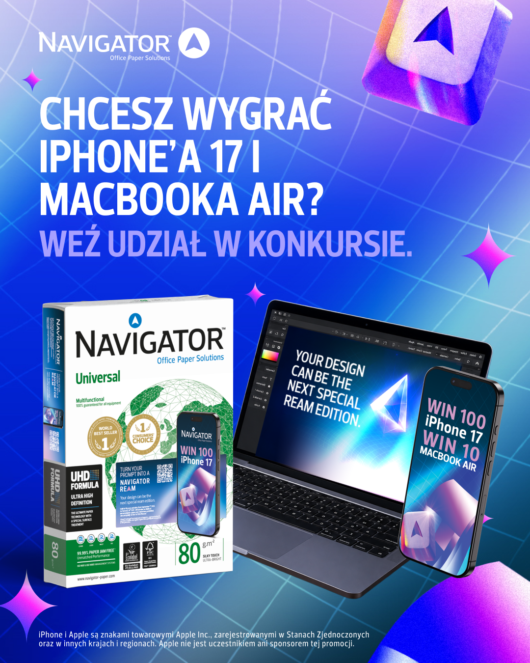 Navigator Paper Facebook ad: Navigator, Turn your prompt into a Navigator ream