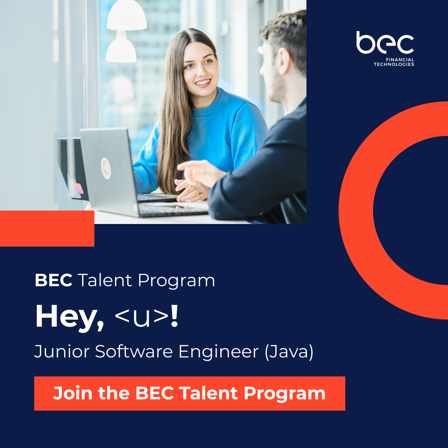 BEC Financial Technologies Facebook ad: Join the BEC Talent Program