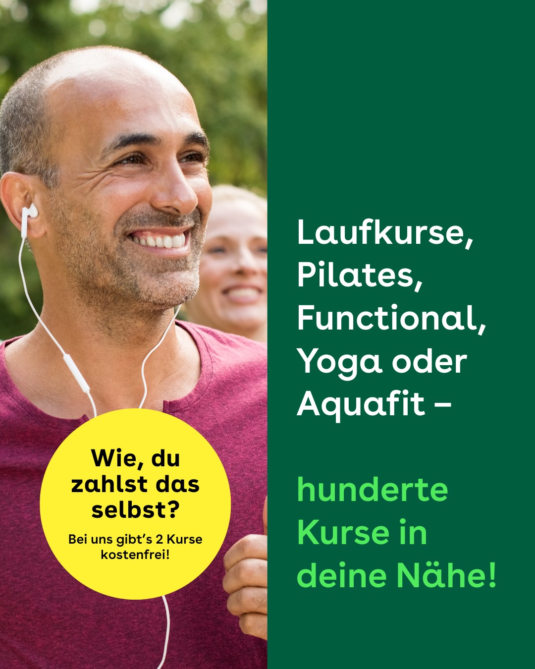 AOK Bremen/Bremerhaven Facebook ad: Mit unseren Angeboten kannst du deiner Gesundheit jeden…