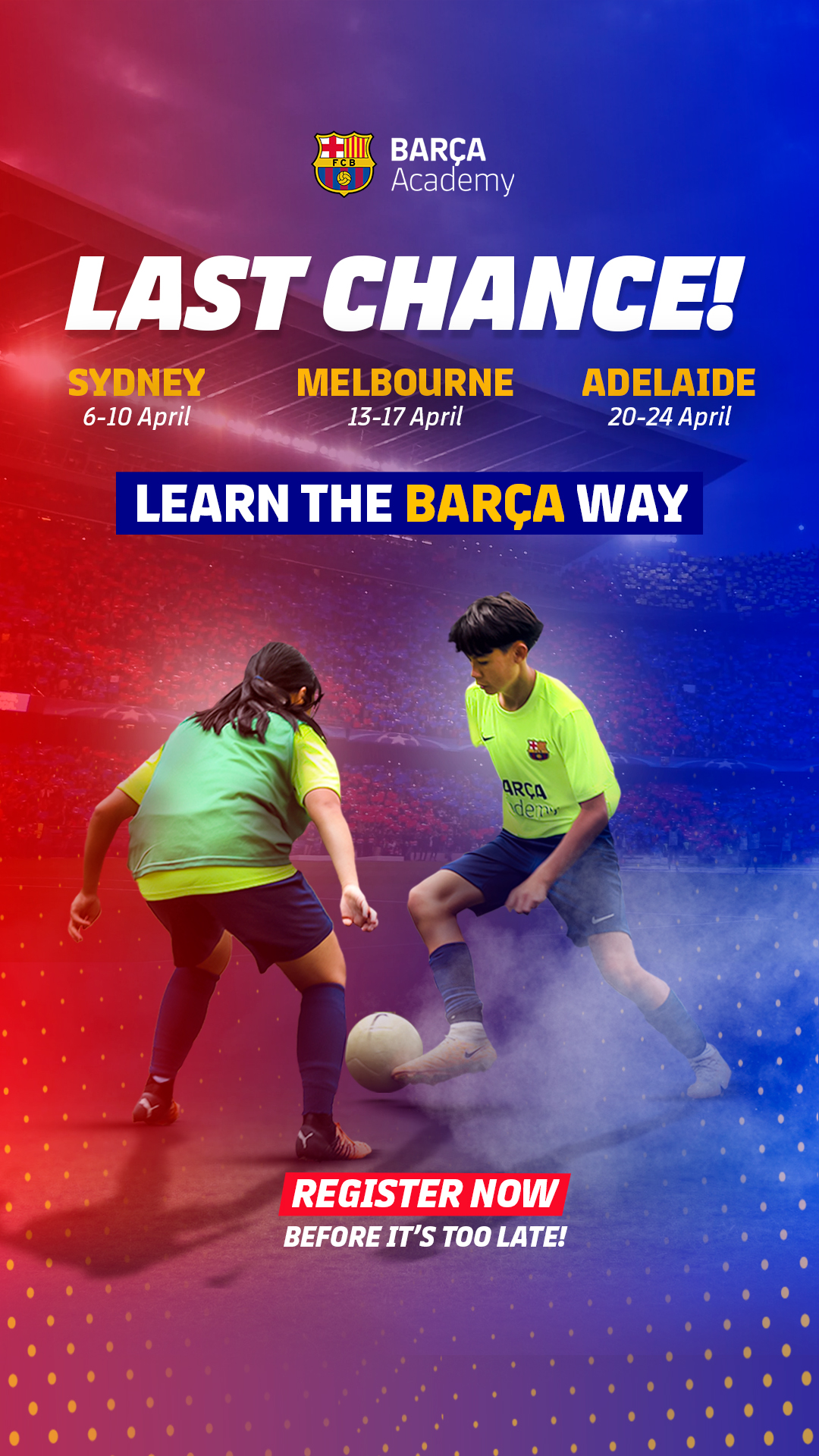Barça Academy Australia & New Zealand Facebook ad