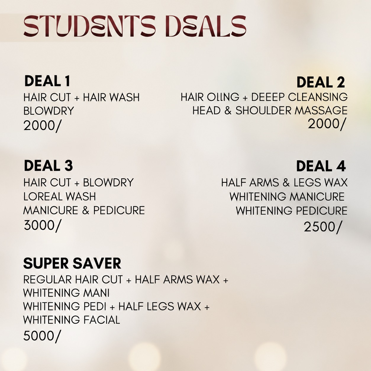 Jugnu's Salon Faisalabad Facebook ad