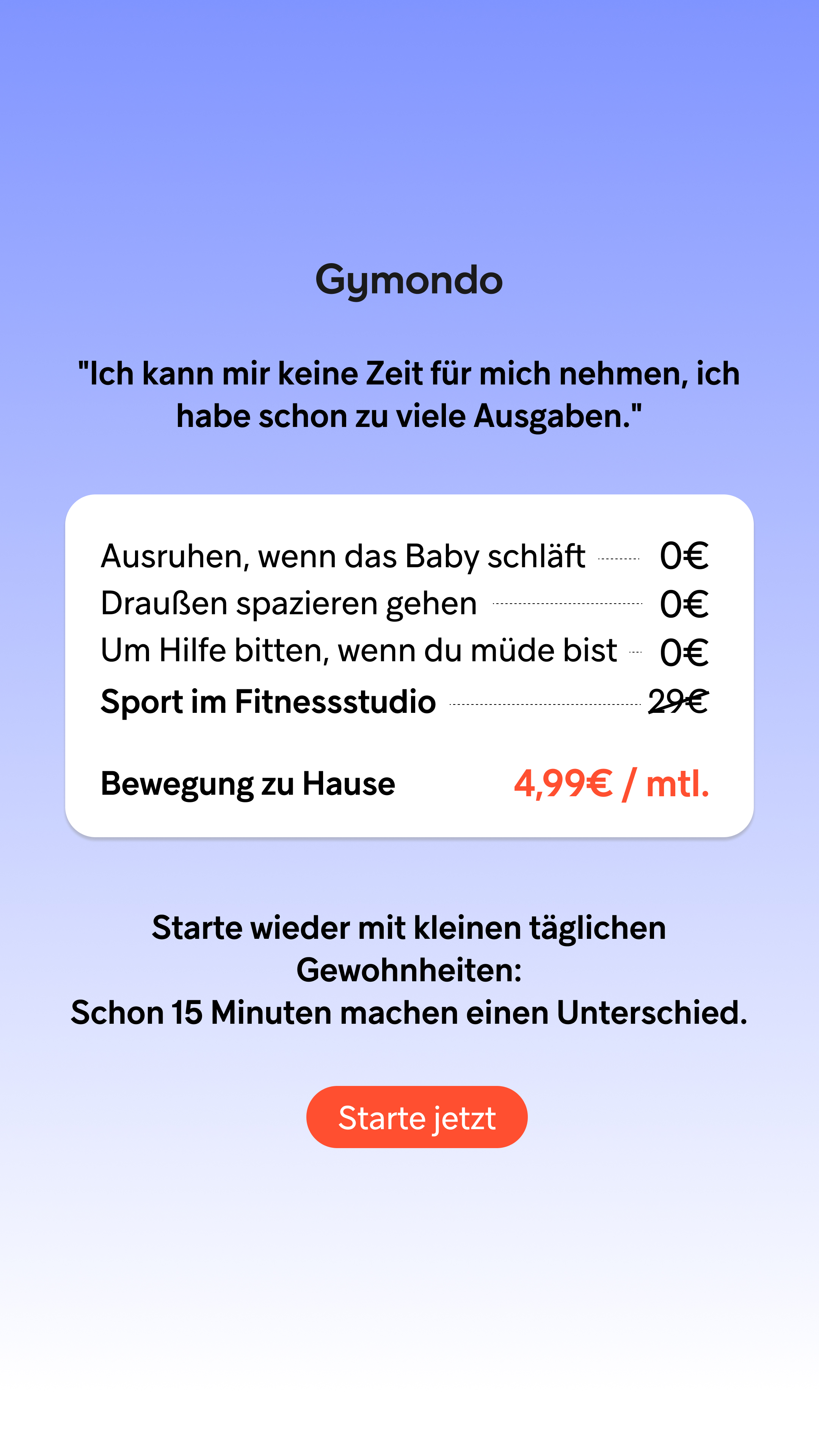 Gymondo Facebook ad