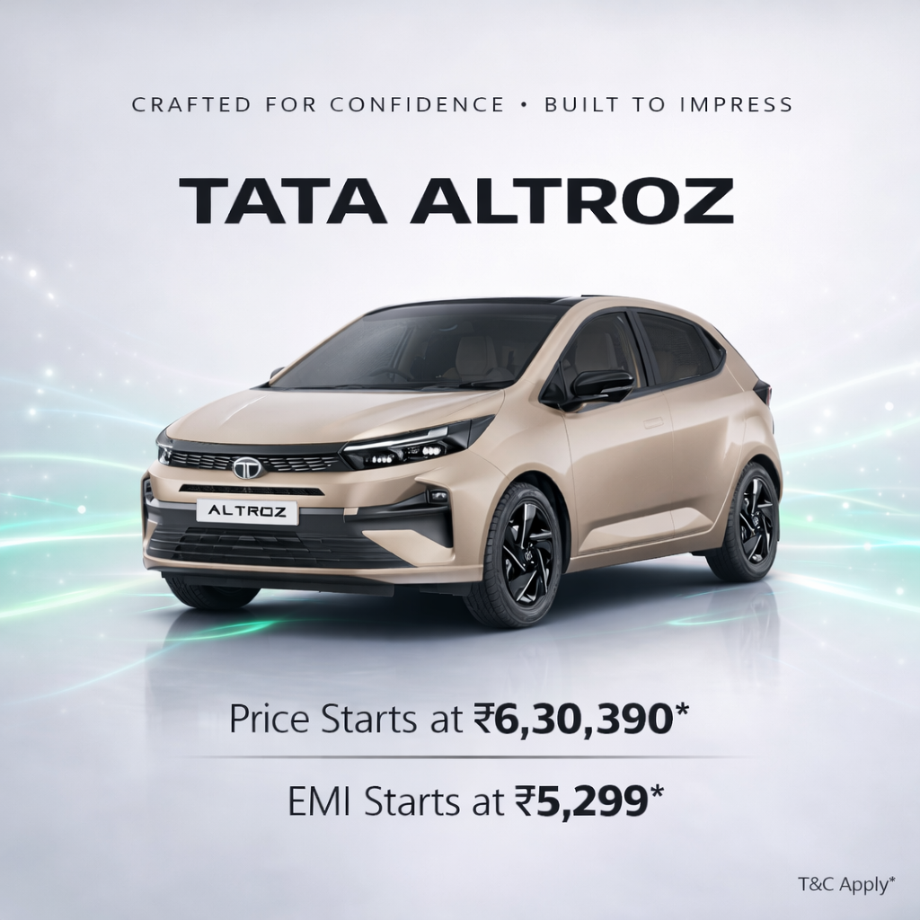 Infinity Wheels Facebook ad: Tata Altroz EMI from ₹5,299*