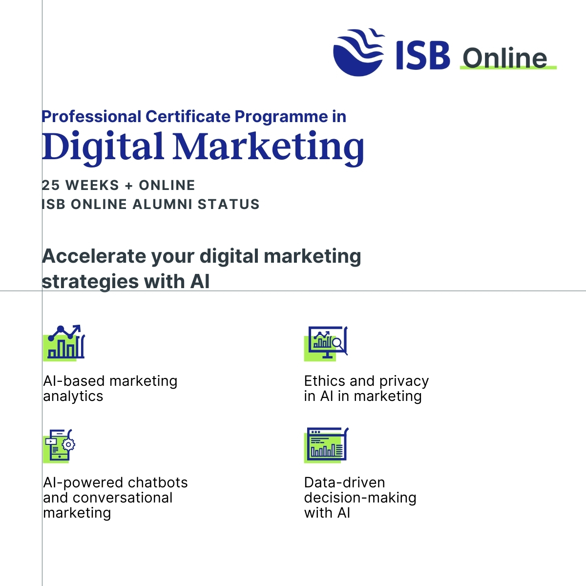 ISB Online's Professional Certificate Programme in Digital Marketing Facebook ad
