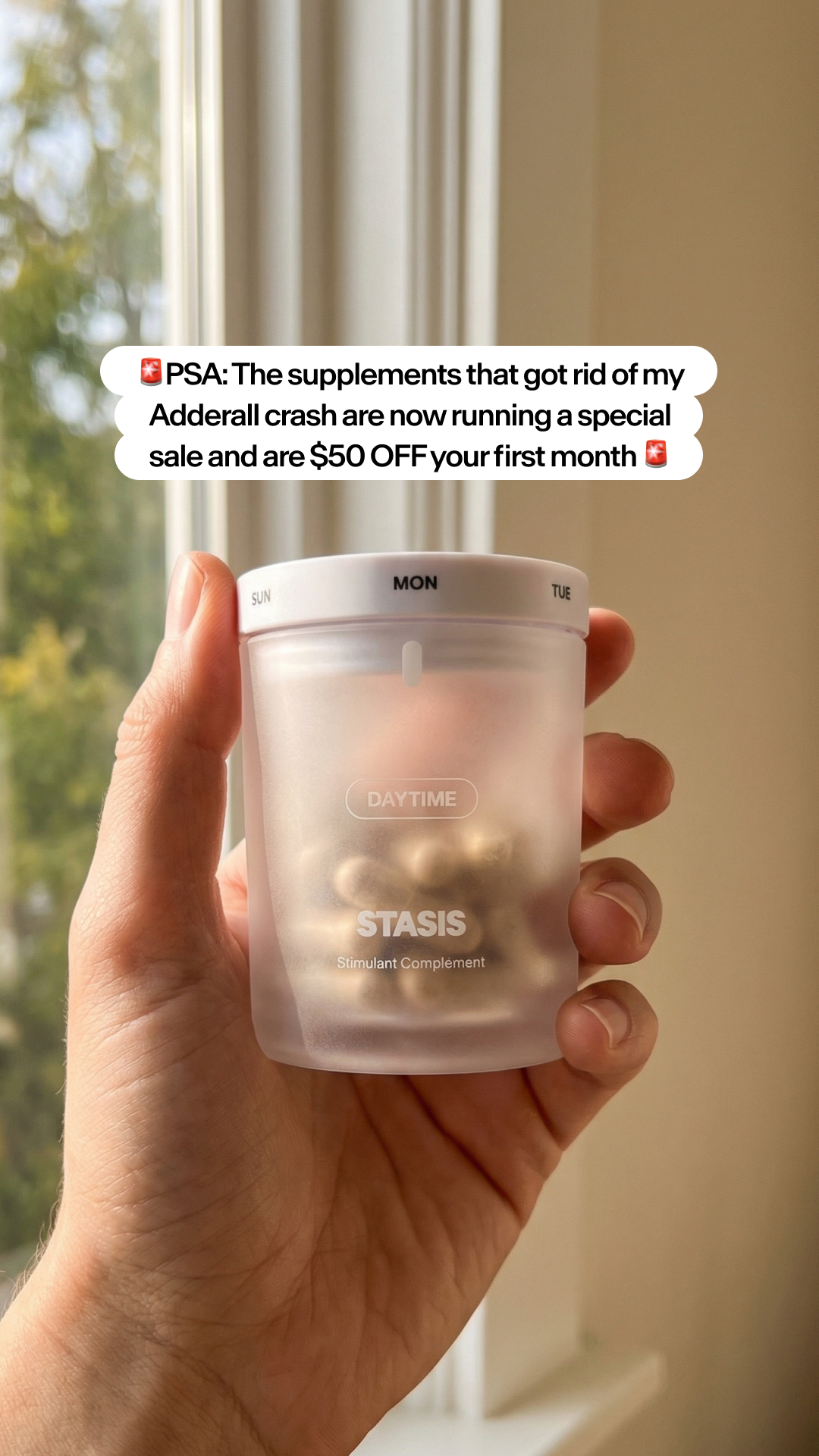 Stasis Facebook ad