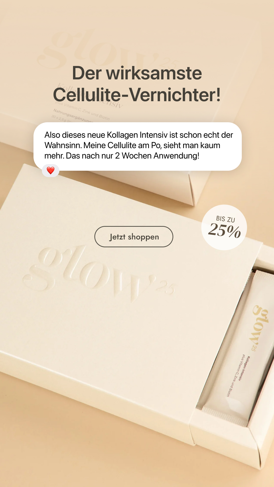 Glow25 - The Collagen Company Facebook ad