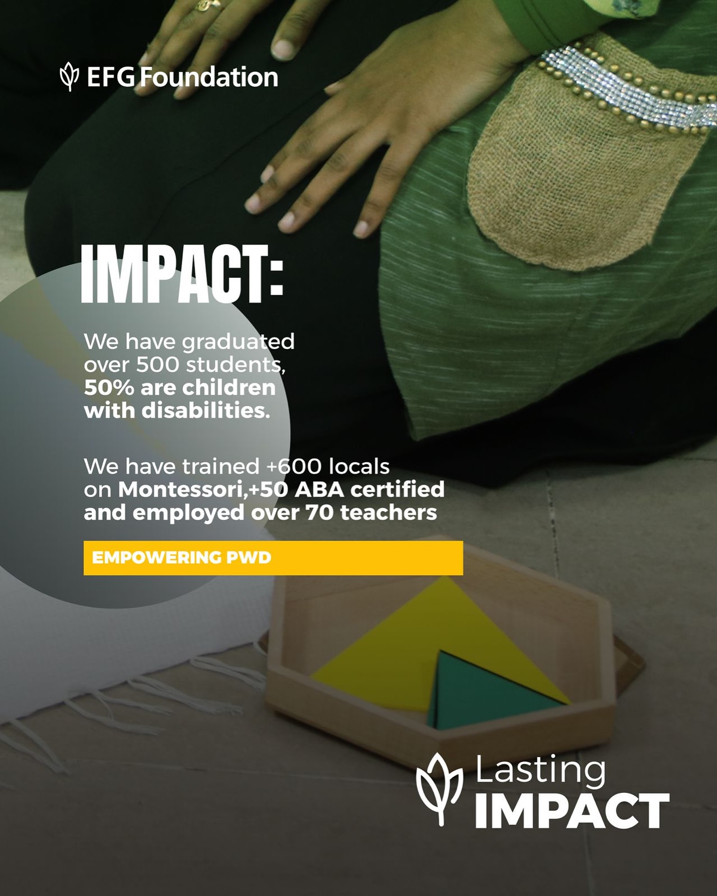 EFG Foundation for Social Development Facebook ad: 600+ locals from Luxor community have been trained…