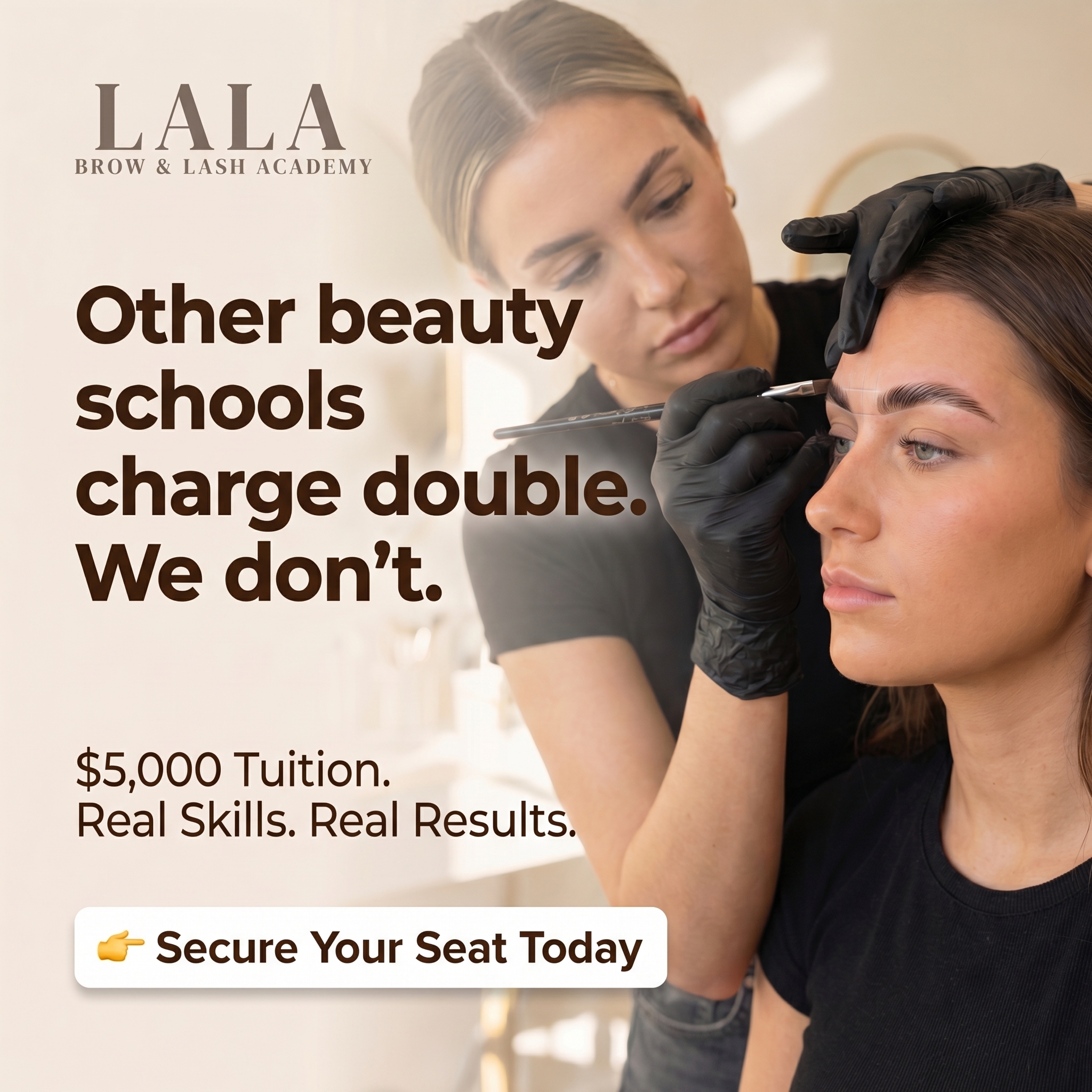 LALA BROWS Facebook ad: Lash Licensing School Opens June 2026