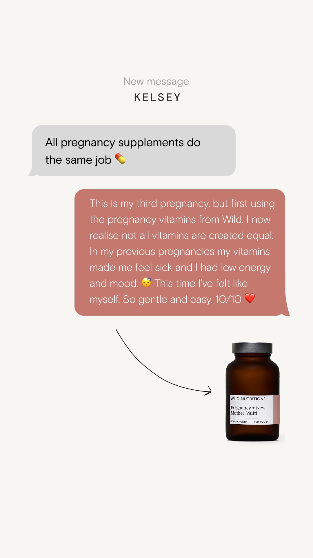 Wild Nutrition Facebook ad: For the Roots of New Life