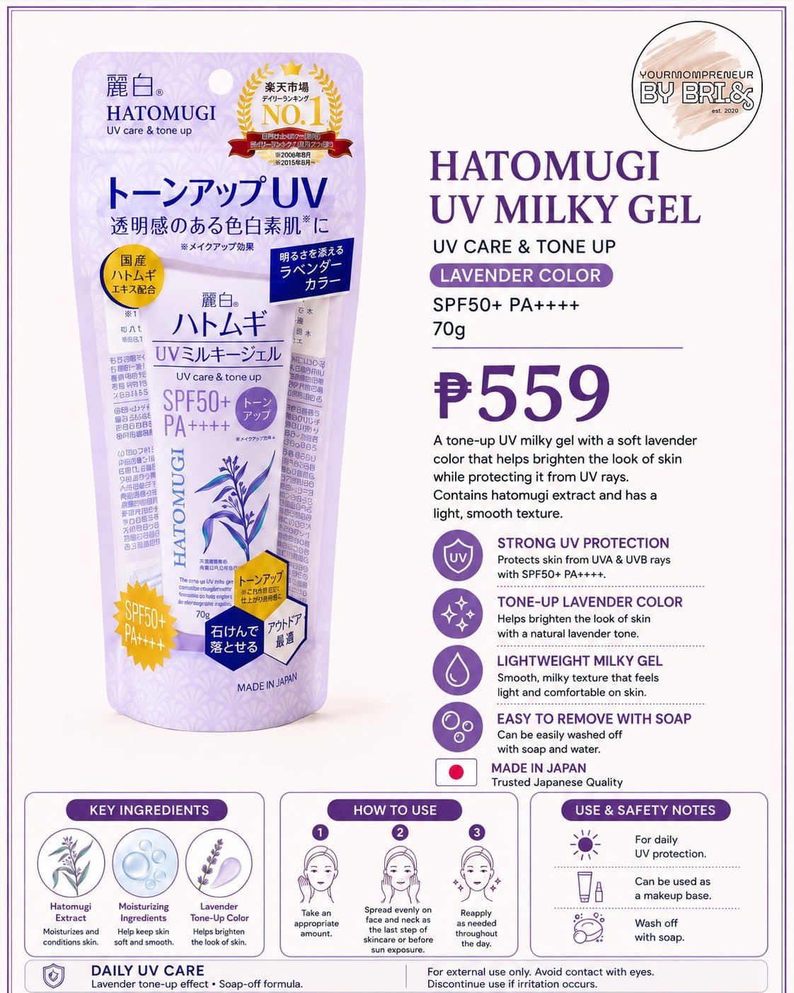 YourMompreneur by BRi.& Facebook ad: ON HAND JAPAN PRODUCTS