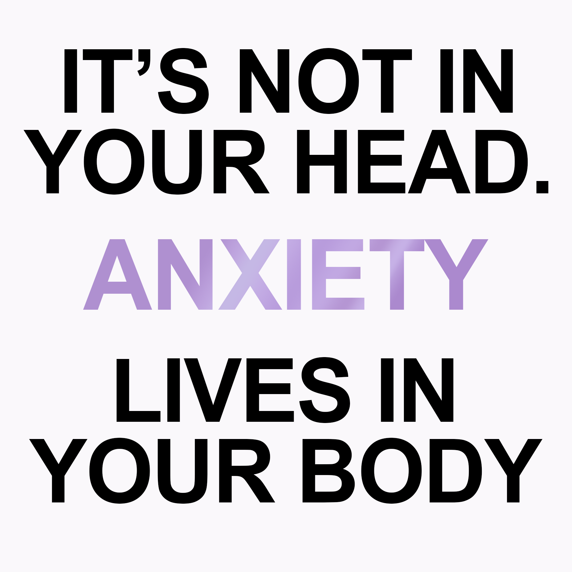 Rachel Connor Facebook ad: Your anxiety isn't in your head. It's in your body. Here's…
