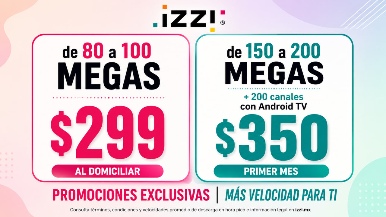 Izzi Contratos via Online Facebook ad: Nuevas promociones izzi