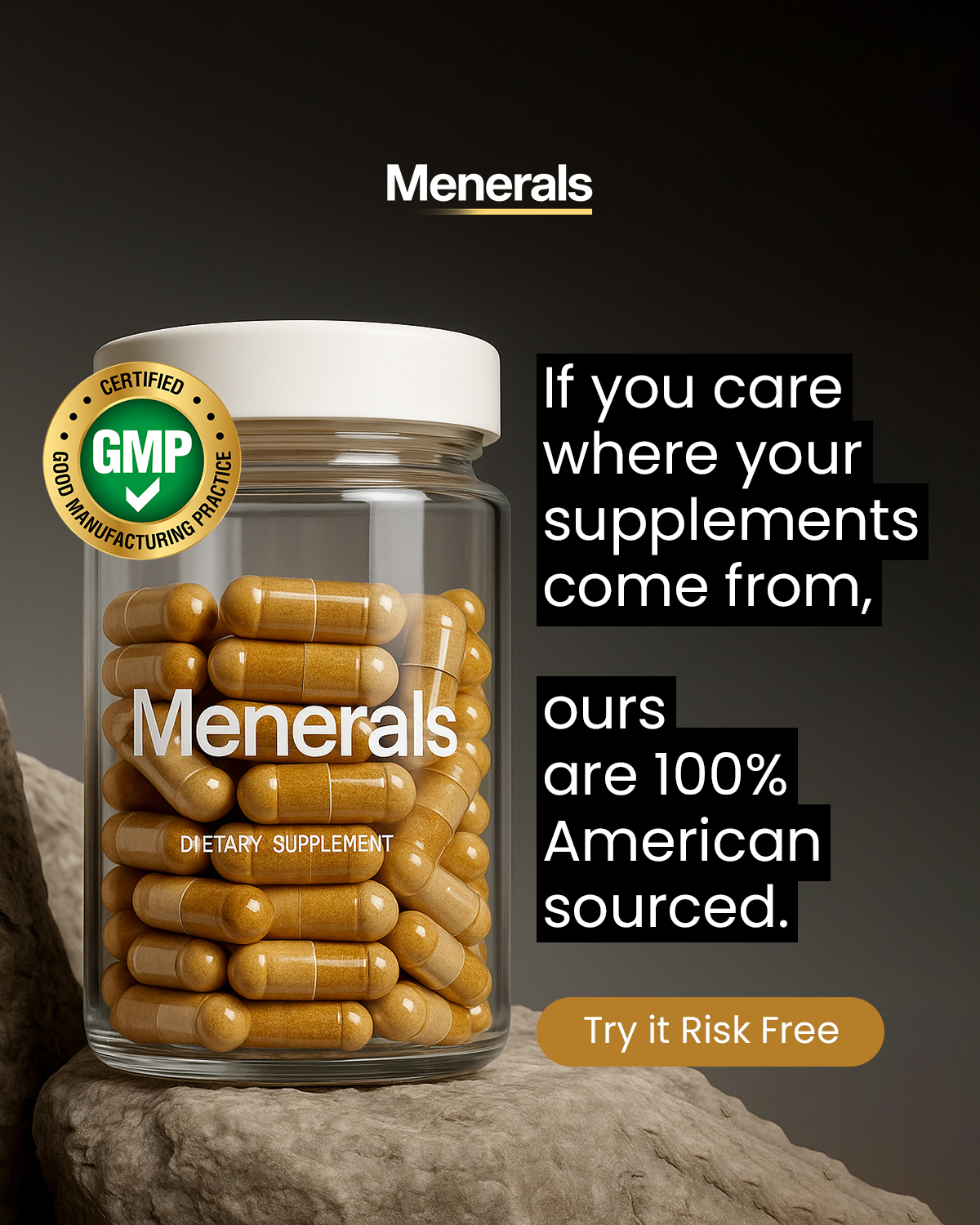 Menerals Facebook ad