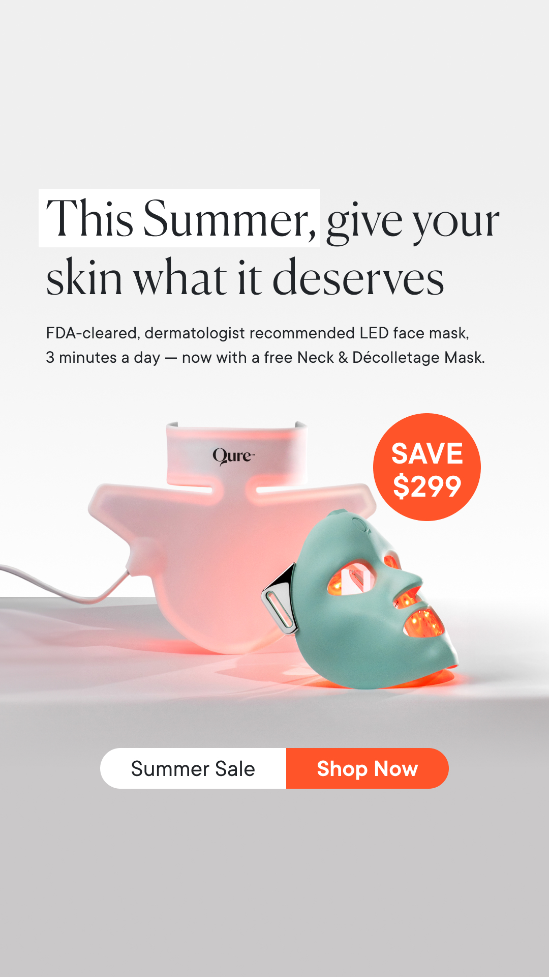 Qure Skincare Facebook ad