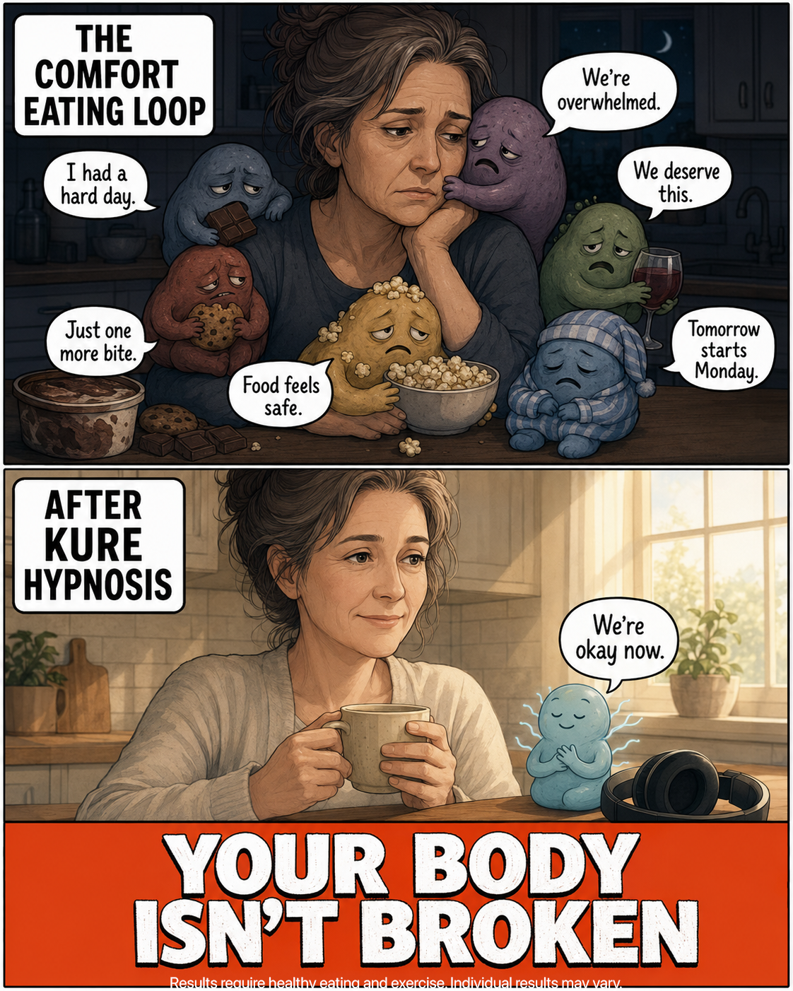 Kure for Hypnotherapy Facebook ad
