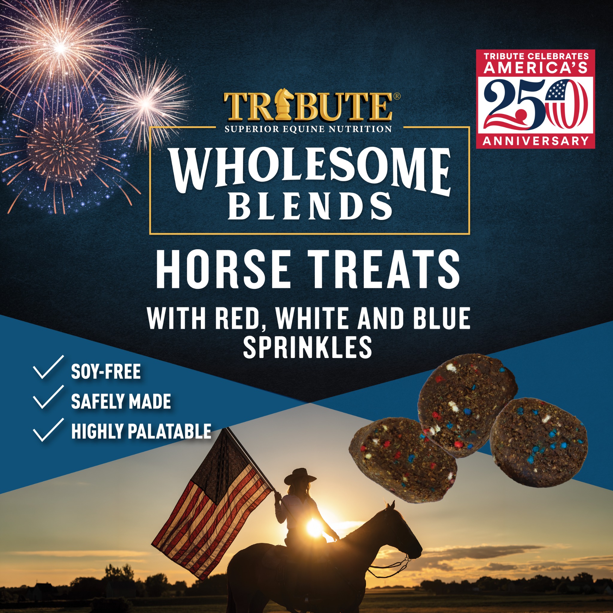 Tribute Equine Nutrition Facebook ad: Tribute Horse Treats