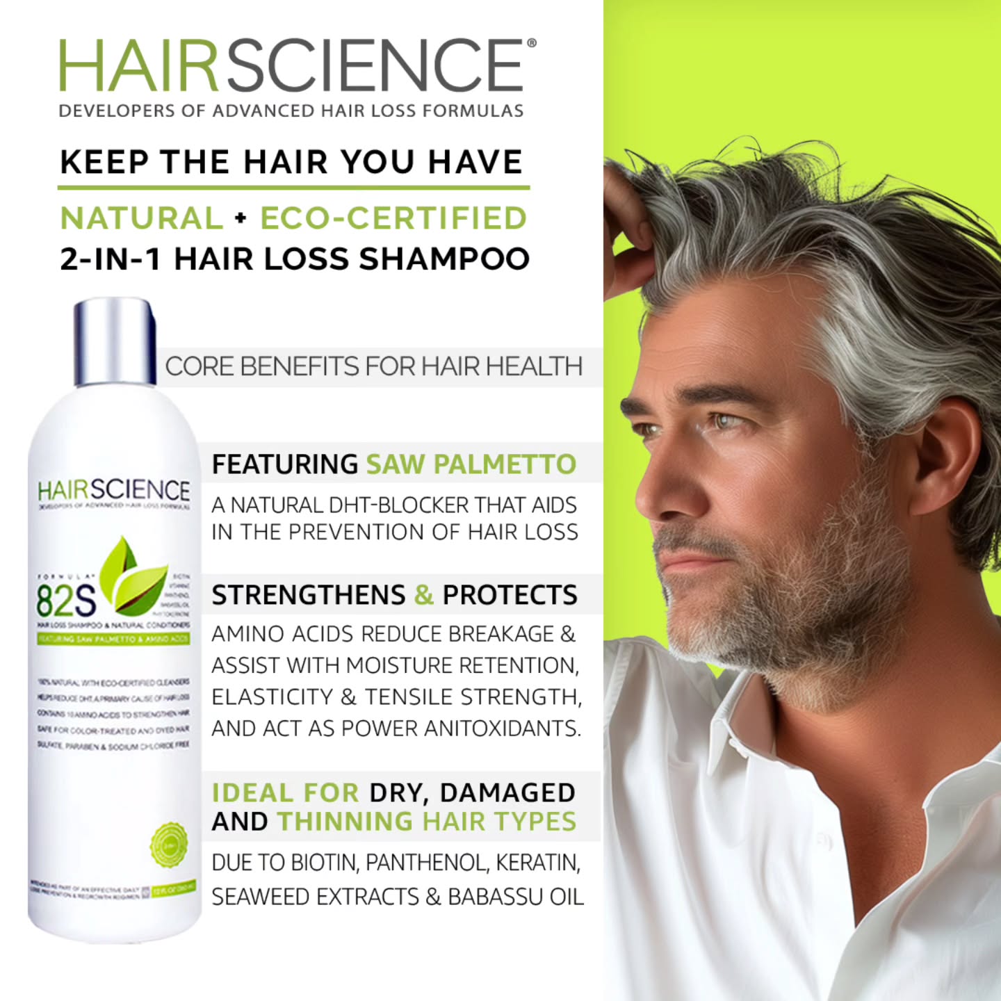 Hair Science Facebook ad
