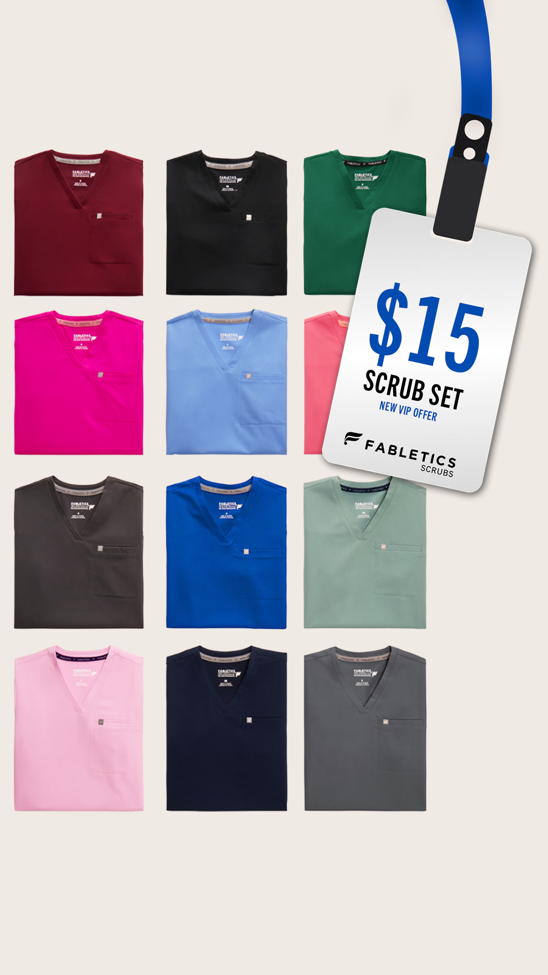 Fabletics Scrubs Facebook ad