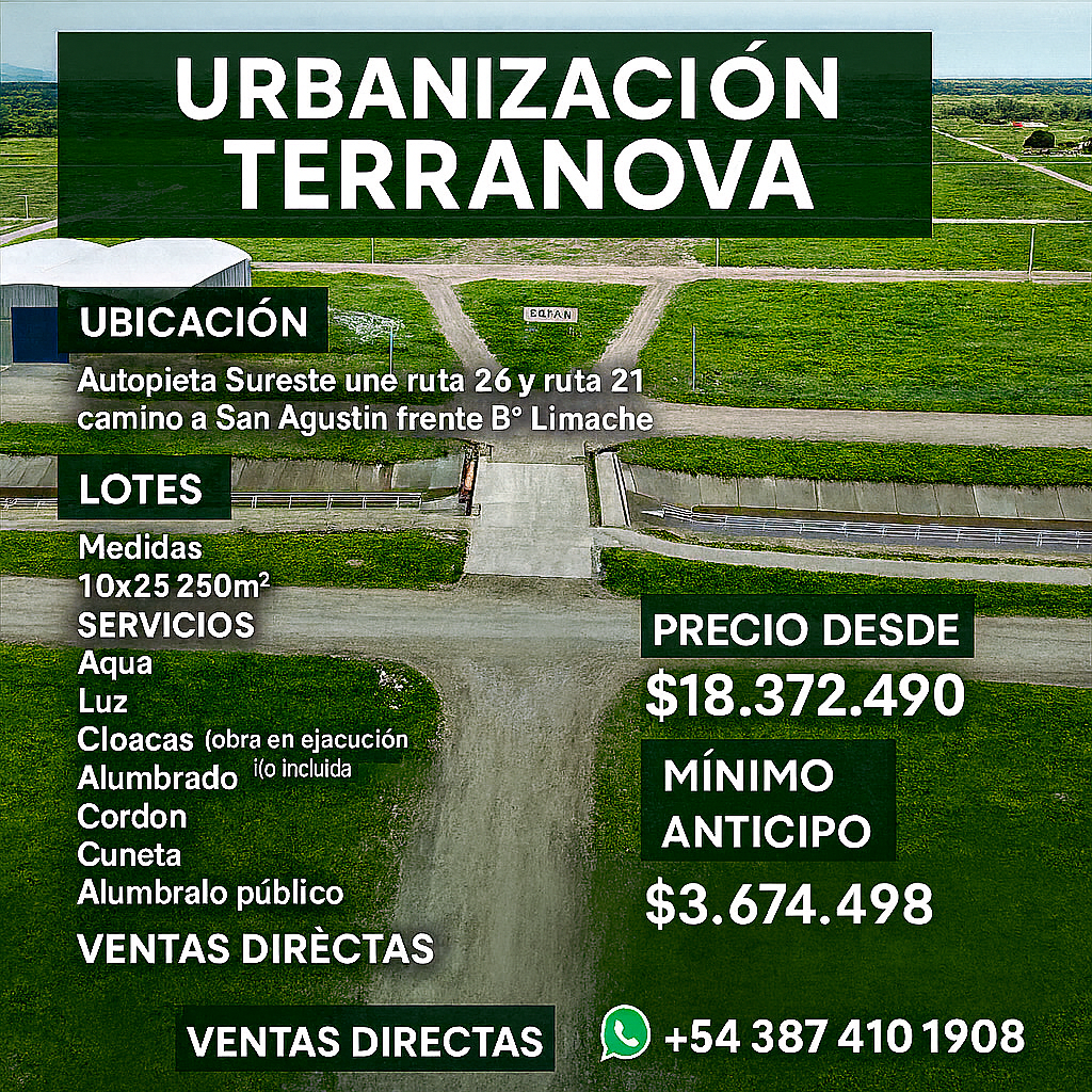 Terrenos Salta Facebook ad: Chatea con nosotros
